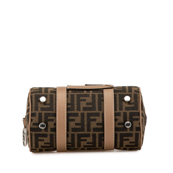 フェンディ ズッカ ハンドバッグ ショルダーバッグ 2WAY 7VA570 ブラウン キャンバス レザー レディース FENDI 【中古】