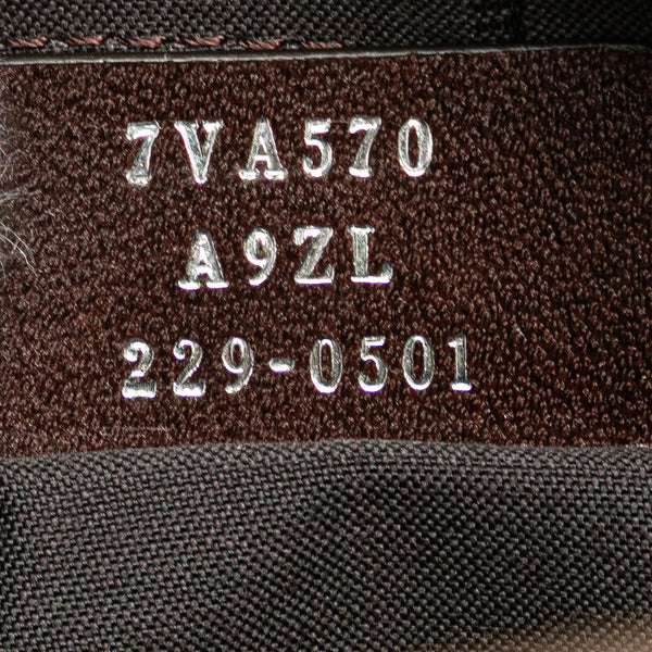 フェンディ ズッカ ハンドバッグ ショルダーバッグ 2WAY 7VA570 ブラウン キャンバス レザー レディース FENDI 【中古】