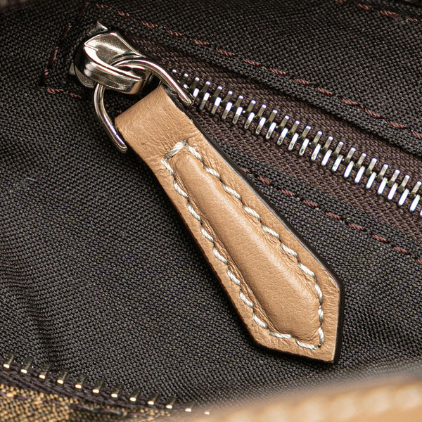 フェンディ ズッカ ハンドバッグ ショルダーバッグ 2WAY 7VA570 ブラウン キャンバス レザー レディース FENDI 【中古】