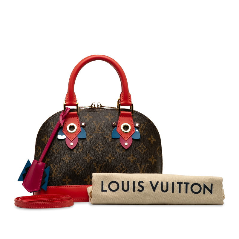 ルイ ヴィトン モノグラム アルマBB ハンドバッグ ショルダーバッグ 2WAY M41659 フラミンゴ レッド PVC レザー レディース LOUIS VUITTON 【中古】