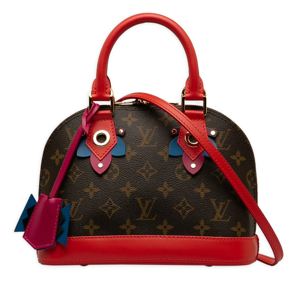 ルイ ヴィトン モノグラム アルマBB ハンドバッグ ショルダーバッグ 2WAY M41659 フラミンゴ レッド PVC レザー レディース LOUIS VUITTON 【中古】