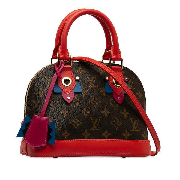 ルイ ヴィトン モノグラム アルマBB ハンドバッグ ショルダーバッグ 2WAY M41659 フラミンゴ レッド PVC レザー レディース LOUIS VUITTON 【中古】