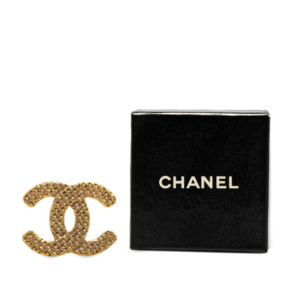 シャネル ヴィンテージ ココマーク 編み込み ブローチ ゴールド メッキ レディース CHANEL 【中古】