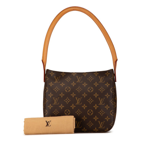 ルイ ヴィトン モノグラム ルーピングMM ショルダーバッグ ハンドバッグ M51146 ブラウン PVC レザー レディース LOUIS VUITTON 【中古】