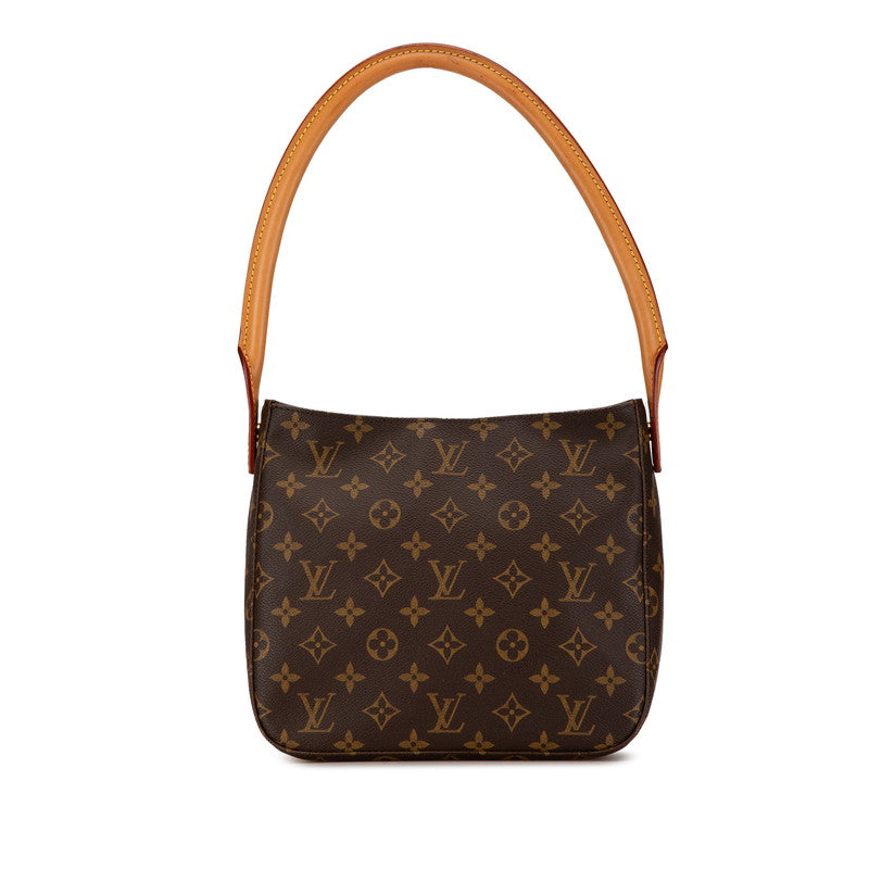 ルイ ヴィトン モノグラム ルーピングMM ショルダーバッグ ハンドバッグ M51146 ブラウン PVC レザー レディース LOUIS VUITTON 【中古】