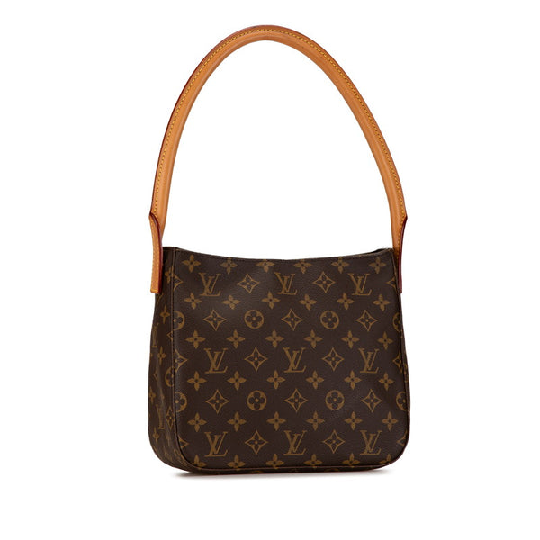 ルイ ヴィトン モノグラム ルーピングMM ショルダーバッグ ハンドバッグ M51146 ブラウン PVC レザー レディース LOUIS VUITTON 【中古】