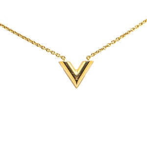 ルイ ヴィトン エッセンシャルV ネックレス M61083 ゴールド メッキ レディース LOUIS VUITTON 【中古】