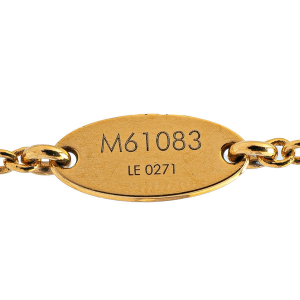 ルイ ヴィトン エッセンシャルV ネックレス M61083 ゴールド メッキ レディース LOUIS VUITTON 【中古】