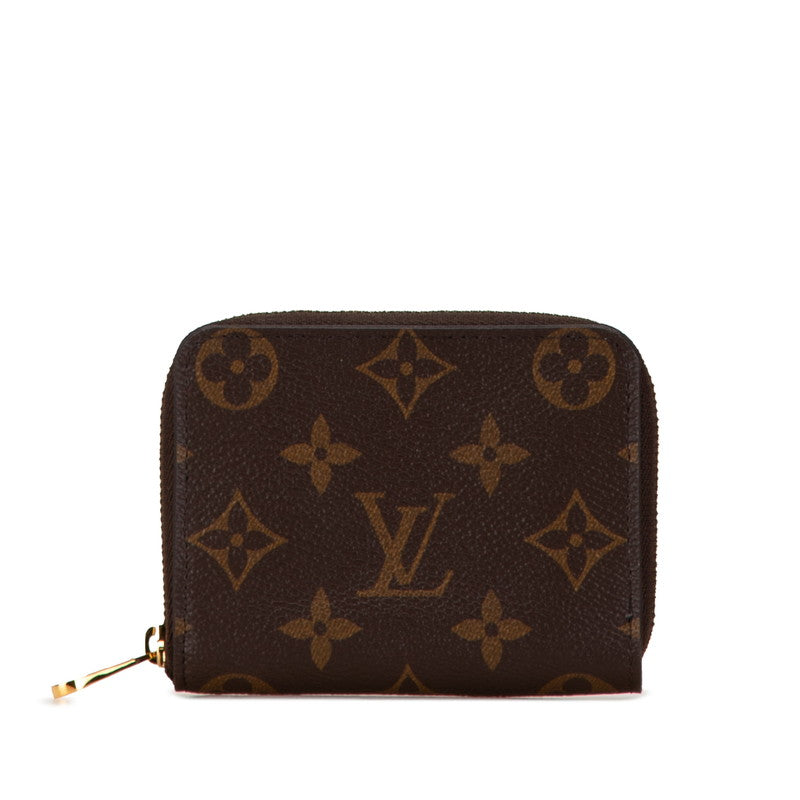 ルイ ヴィトン モノグラム ジッピー コインパース コインケース M60067 ブラウン PVC レザー レディース LOUIS VUITTON 【中古】