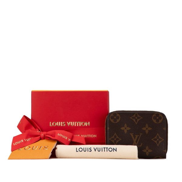 ルイ ヴィトン モノグラム ジッピー コインパース コインケース M60067 ブラウン PVC レザー レディース LOUIS VUITTON 【中古】