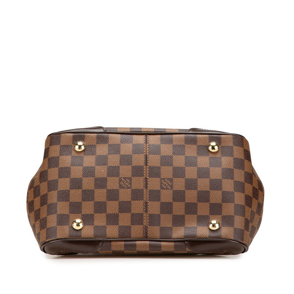 ルイ ヴィトン ダミエ ヴェローナPM ハンドバッグ N41117 ブラウン PVC レザー レディース LOUIS VUITTON 【中古】