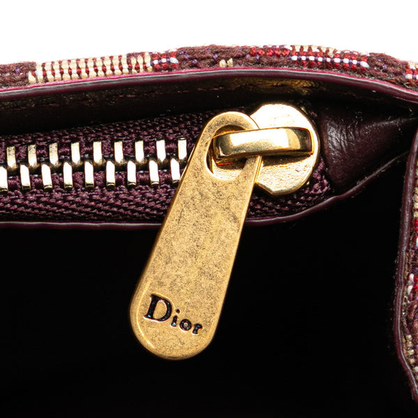 ディオール トロッター サドルショルダー ウエストバッグ ボルドー ワインレッド キャンバス レザー レディース Dior 【中古】