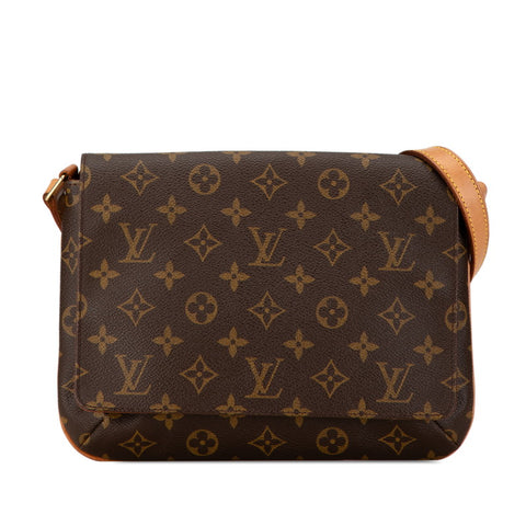 ルイ ヴィトン モノグラム ミュゼット タンゴ ショート ショルダーバッグ M51257 ブラウン PVC レザー レディース LOUIS VUITTON 【中古】