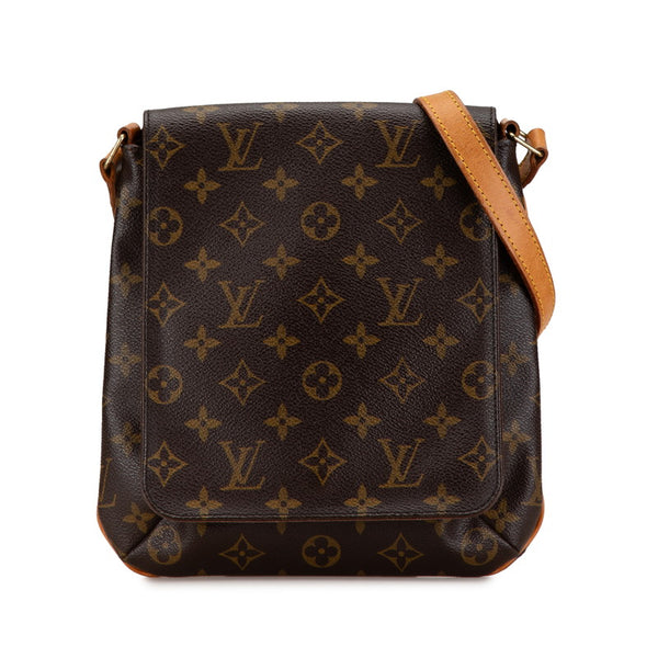 ルイ ヴィトン モノグラム ミュゼット サルサショート ショルダーバッグ M51258 ブラウン PVC レザー レディース LOUIS VUITTON 【中古】