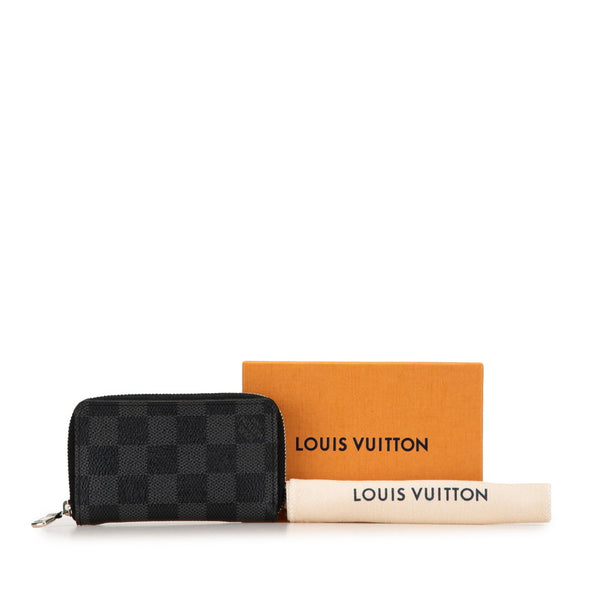 ルイ ヴィトン ダミエグラフィット ジッピーコインパース コインケース N63076 ブラック PVC レザー メンズ LOUIS VUITTON 【中古】