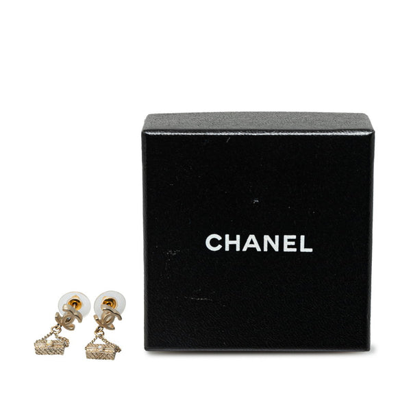 シャネル ココマーク バッグ モチーフ ピアス ゴールド メッキ レディース CHANEL 【中古】