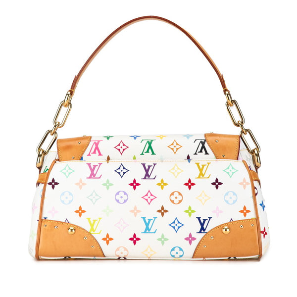 ルイ ヴィトン モノグラム マルチカラー ビバリーMM ショルダーバッグ M40203 ブロン ホワイト  PVC レザー レディース LOUIS VUITTON 【中古】