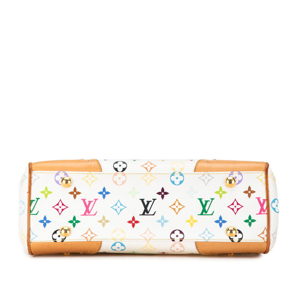 ルイ ヴィトン モノグラム マルチカラー ビバリーMM ショルダーバッグ M40203 ブロン ホワイト  PVC レザー レディース LOUIS VUITTON 【中古】