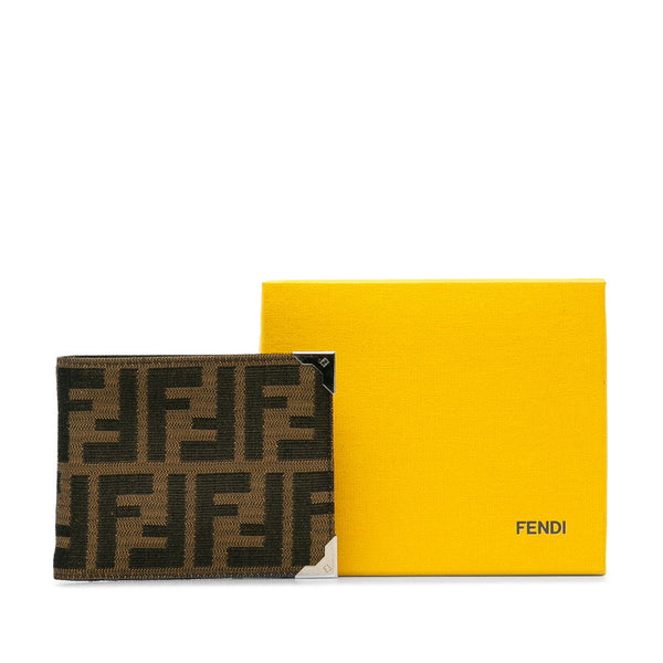 フェンディ ズッカ 札入れ 7M0165 ブラウン キャンバス レディース FENDI 【中古】