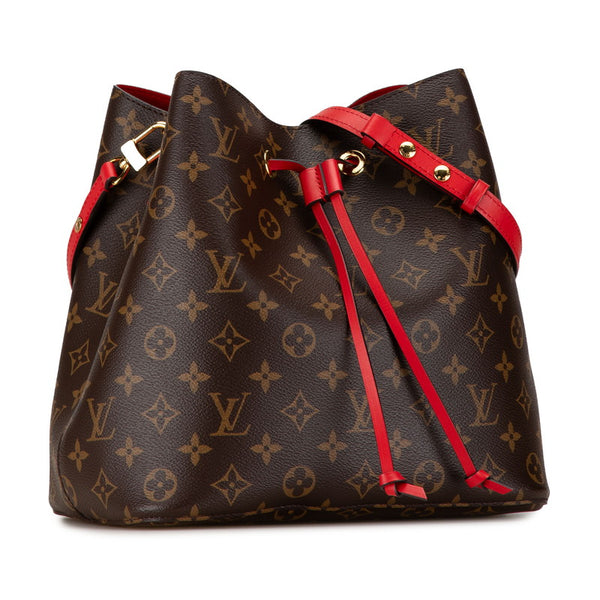 ルイ ヴィトン モノグラム ネオノエ ショルダーバッグ M44021 コクリコ レッド ブラウン PVC レザー レディース LOUIS VUITTON 【中古】