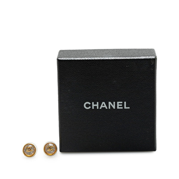 シャネル ヴィンテージ ココマーク ピアス ゴールド クリア メッキ プラスチック レディース CHANEL 【中古】