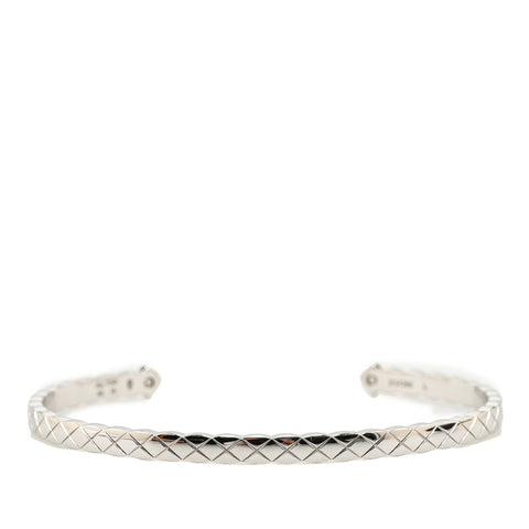 シャネル マトラッセ ココクラッシュ ブレスレット バングル K18WG ホワイトゴールド レディース CHANEL 【中古】