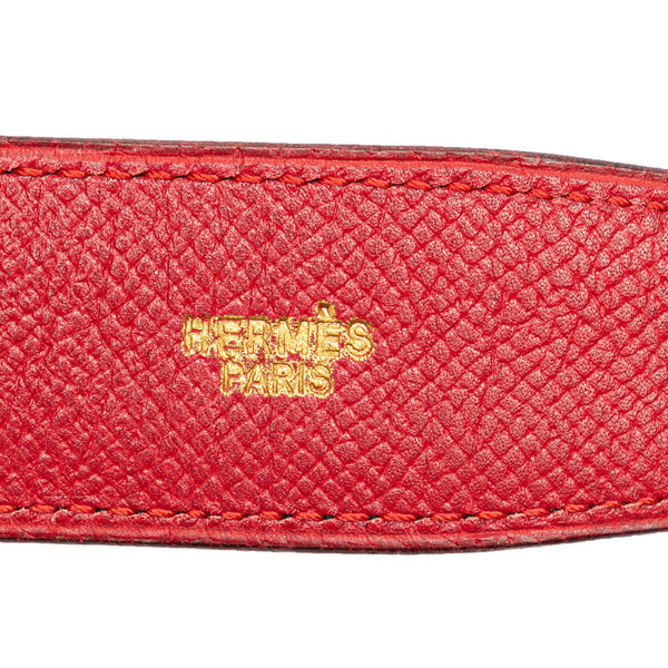 エルメス Hベルト コンスタンス ベルト レッド ブラック レザー レディース HERMES 【中古】