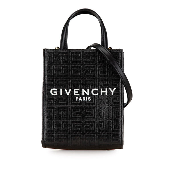 ジバンシー ミニ バーティカル ハンドバッグ ショルダーバッグ 2WAY BB50R9B1GT ブラック PVC レザー レディース Givenchy 【中古】