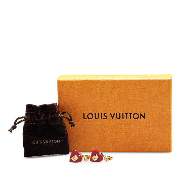 ルイ ヴィトン ブックルドレイユ ロックミー ハート ピアス M66790 ゴールド ピンク メッキ レディース LOUIS VUITTON 【中古】