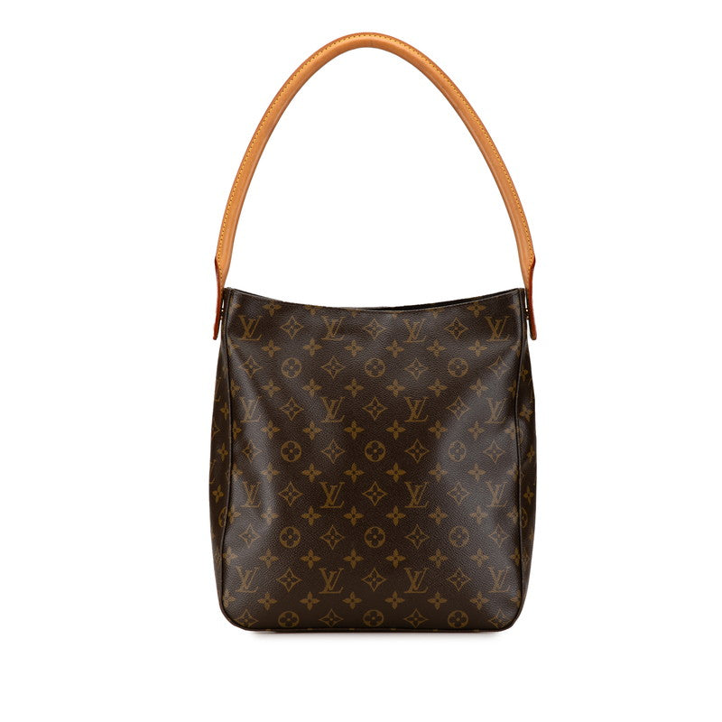 ルイ ヴィトン モノグラム ルーピングGM ショルダーバッグ ハンドバッグ M51145 ブラウン PVC レザー レディース LOUIS VUITTON 【中古】