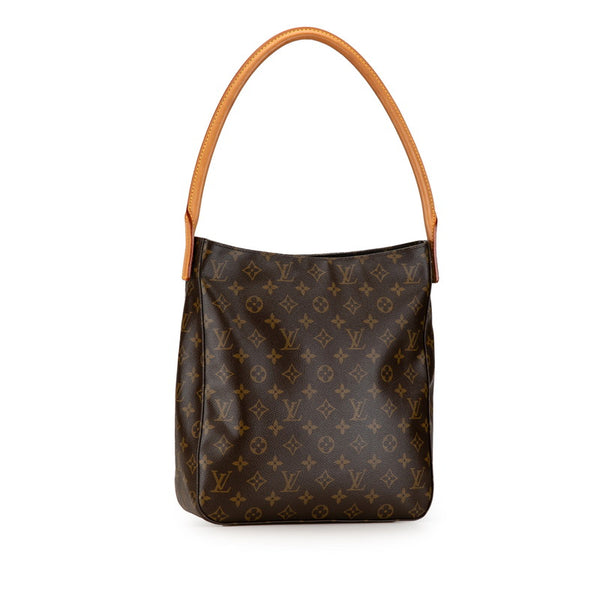 ルイ ヴィトン モノグラム ルーピングGM ショルダーバッグ ハンドバッグ M51145 ブラウン PVC レザー レディース LOUIS VUITTON 【中古】