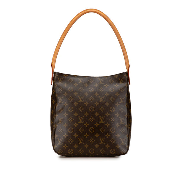 ルイ ヴィトン モノグラム ルーピングGM ショルダーバッグ ハンドバッグ M51145 ブラウン PVC レザー レディース LOUIS VUITTON 【中古】