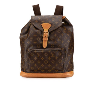 ルイ ヴィトン モノグラム モンスリGM リュック バックパック M51135 ブラウン PVC レザー レディース LOUIS VUITTON 【中古】