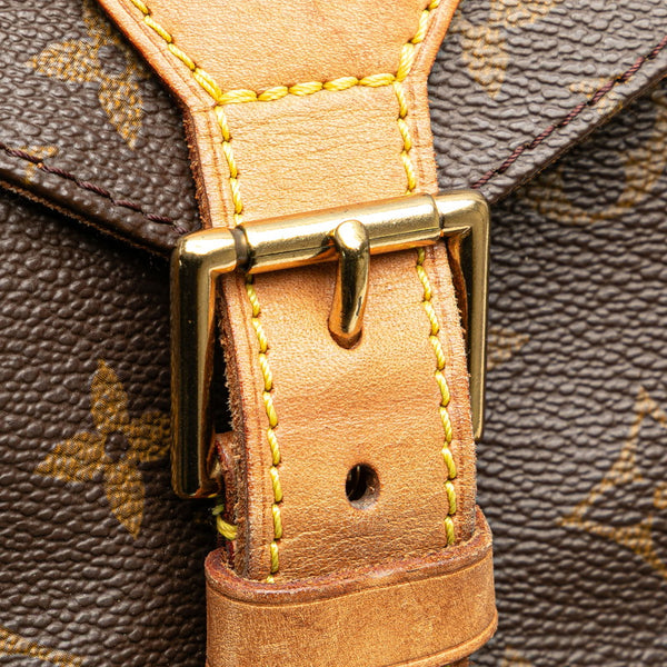 ルイ ヴィトン モノグラム モンスリGM リュック バックパック M51135 ブラウン PVC レザー レディース LOUIS VUITTON 【中古】