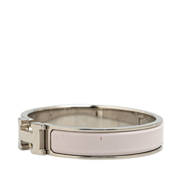 エルメス クリックH PM バングル シルバー ピンク メタル レディース HERMES 【中古】