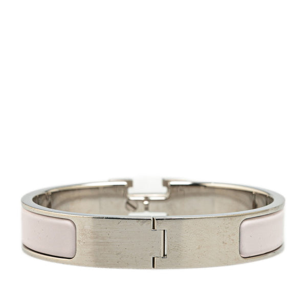 エルメス クリックH PM バングル シルバー ピンク メタル レディース HERMES 【中古】