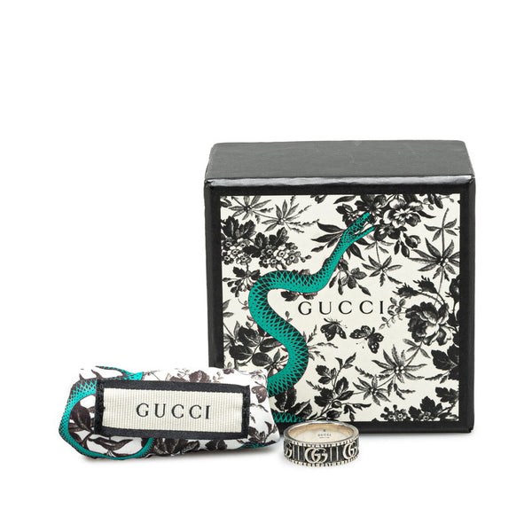 グッチ ダブルG リング 指輪 #23 SV925 シルバー メンズ GUCCI 【中古】