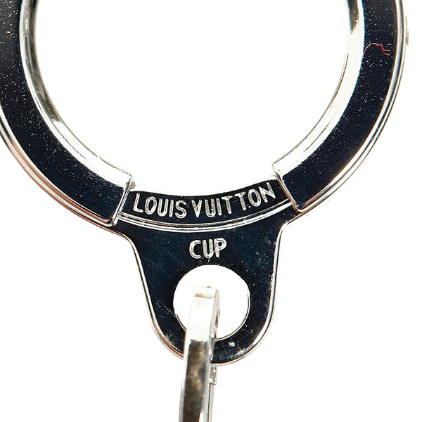 ルイ ヴィトン ヴィトンカップ キウイ キーリング キーホルダー バッグチャーム シルバー メタル レディース LOUIS VUITTON 【中古】