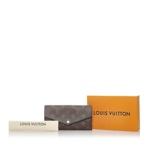 ルイ ヴィトン モノグラム ポルトフォイユ サラ 長財布 M62235 ローズ・バレリーヌ ブラウン PVC レディース LOUIS VUITTON 【中古】