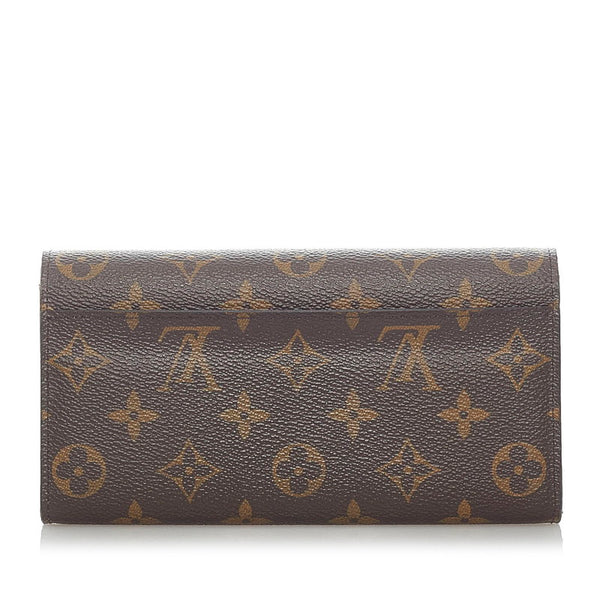 ルイ ヴィトン モノグラム ポルトフォイユ サラ 長財布 M62235 ローズ・バレリーヌ ブラウン PVC レディース LOUIS VUITTON 【中古】