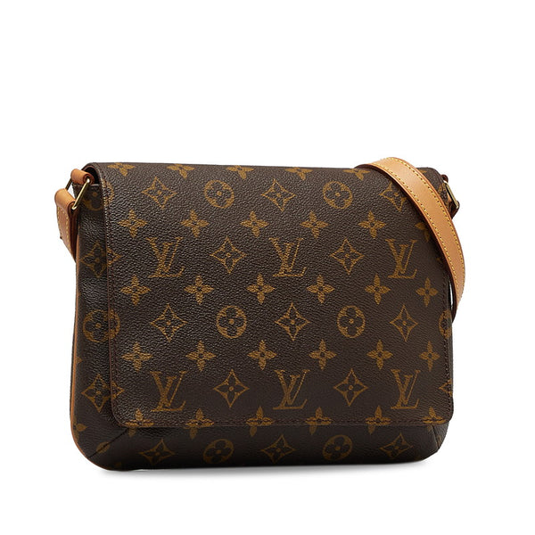 ルイ ヴィトン モノグラム ミュゼット タンゴ ショート ショルダーバッグ M51257 ブラウン PVC レザー レディース LOUIS VUITTON 【中古】