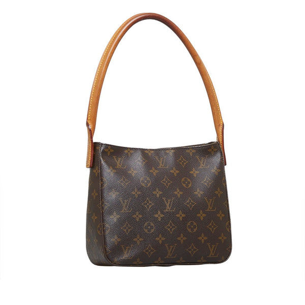 ルイ ヴィトン モノグラム ルーピングMM ショルダーバッグ M51146 ブラウン PVC レザー レディース LOUIS VUITTON 【中古】