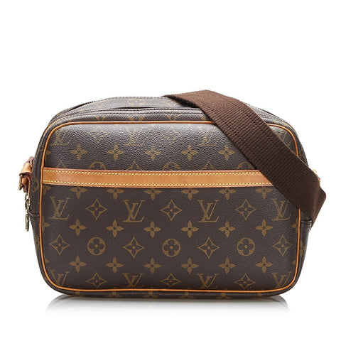 ルイ ヴィトン モノグラム リポーターPM 斜め掛け ショルダーバッグ M45254 ブラウン PVC レザー レディース LOUIS VUITTON 【中古】