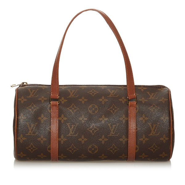 ルイ ヴィトン モノグラム 旧パピヨン30 ハンドバッグ M51385 ブラウン PVC レザー レディース LOUIS VUITTON 【中古】