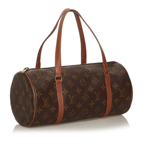 ルイ ヴィトン モノグラム 旧パピヨン30 ハンドバッグ M51385 ブラウン PVC レザー レディース LOUIS VUITTON 【中古】