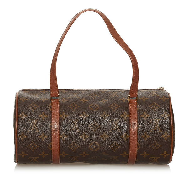 ルイ ヴィトン モノグラム 旧パピヨン30 ハンドバッグ M51385 ブラウン PVC レザー レディース LOUIS VUITTON 【中古】