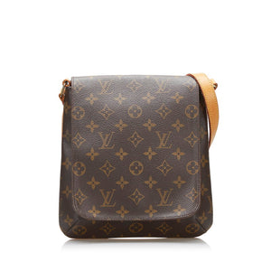 ルイ ヴィトン モノグラム ミュゼットサルサ ショート ショルダーバッグ M51258 ブラウン PVC レザー レディース LOUIS VUITTON 【中古】