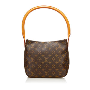 ルイ ヴィトン モノグラム ルーピング MM ショルダーバッグ M51146 ブラウン PVC レザー レディース LOUIS VUITTON 【中古】