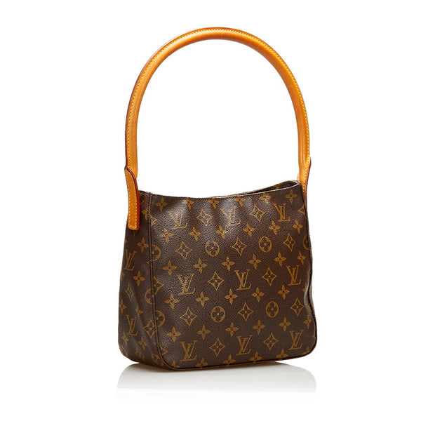 ルイ ヴィトン モノグラム ルーピング MM ショルダーバッグ M51146 ブラウン PVC レザー レディース LOUIS VUITTON 【中古】