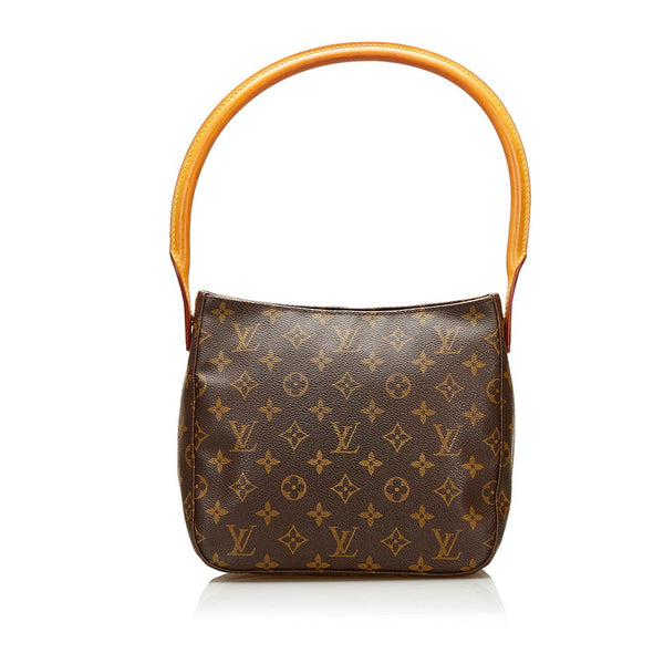 ルイ ヴィトン モノグラム ルーピング MM ショルダーバッグ M51146 ブラウン PVC レザー レディース LOUIS VUITTON 【中古】